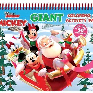 Bendon Disney Jr. Mickey Giant Activity And Coloring Pad Stickers Ages 3+